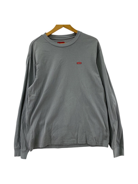 Supreme スモールボックスロゴ L/S TEE (S) グレー