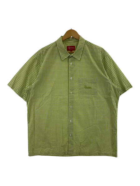 Supreme 21SS Gingham S/S Shirt グリーン(L)