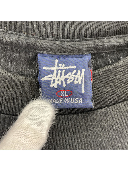 STUSSY　紺タグ　DRAGON　Tシャツ　ブラック　XL