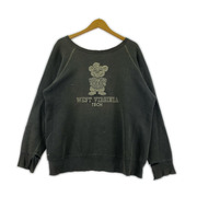 OLD・VINTAGE スウェット・トレーナー 60s頃 フロッキープリント ビンテージスウェット ブラック