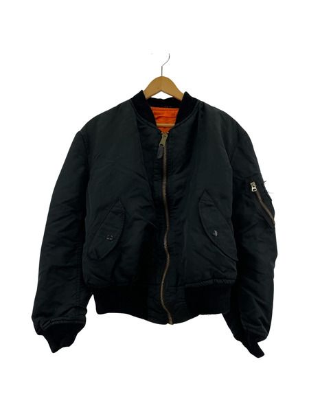 ALPHA INDUSTRIES 80s MA-1 IDEALジップ ブラック L