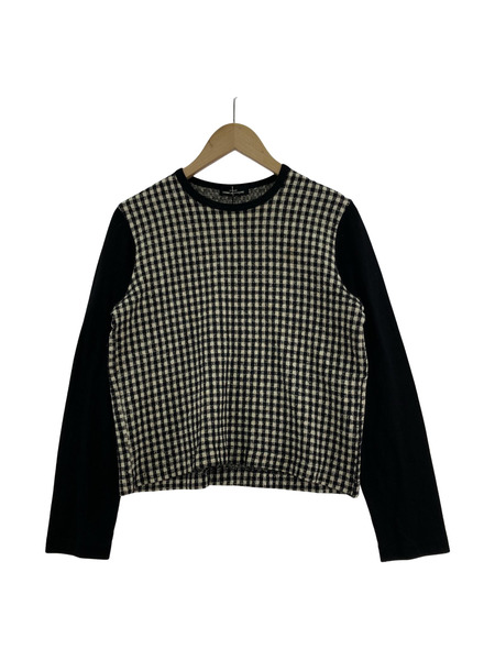 tricot COMME des GARCONS 袖切リ替エカットソー　白黒