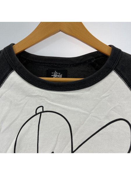 STUSSY ラグランカットソー ブラック M