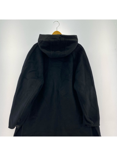 PRODUCT LAB. Super120's ダブルフェイスフードコート M ブラック PLC2W014