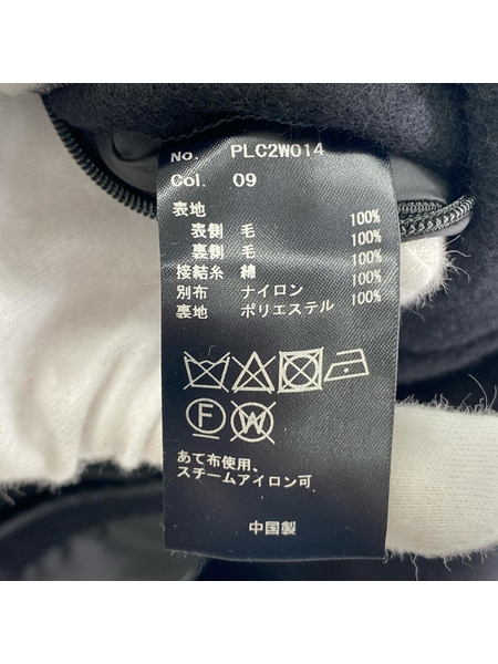 PRODUCT LAB. Super120's ダブルフェイスフードコート M ブラック PLC2W014