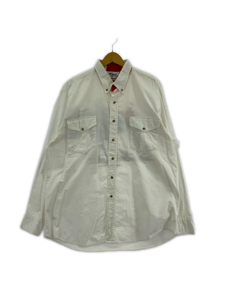OLD・VINTAGE 長袖シャツ 80s バックペイント ホワイト(XL)[値下]