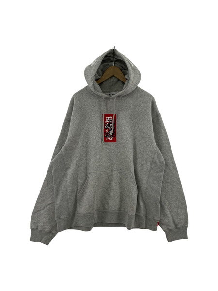 BLACK EYE PATCH/Handle With Care Label Hoodie/取扱注意/センター ...