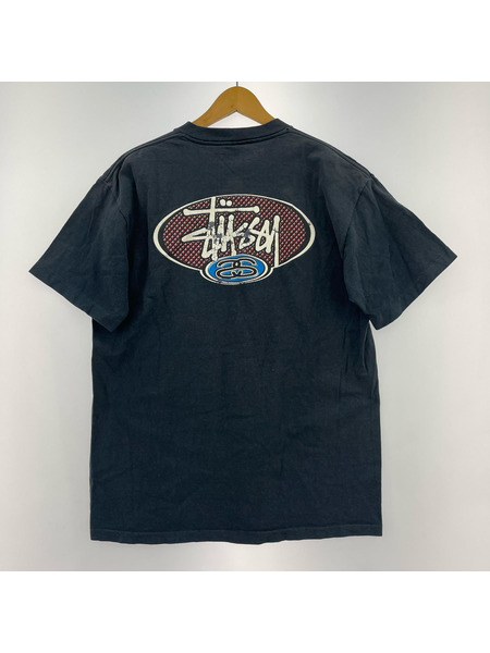 STUSSY 半袖Tシャツ・カットソー 00s オーバルロゴTee ネイビー