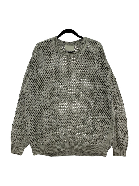 YOKE 22SS Meshed Knit Crewneck ニット ベージュ