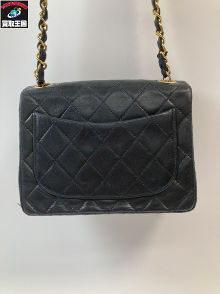CHANEL シャネル ミニマトラッセ ラムスキン チェーンショルダーバック ブラック