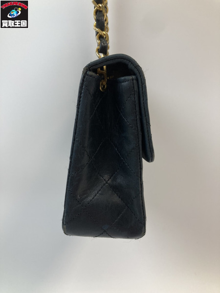 CHANEL シャネル ミニマトラッセ ラムスキン チェーンショルダーバック ブラック