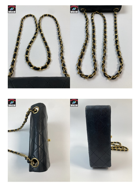 CHANEL シャネル ミニマトラッセ ラムスキン チェーンショルダーバック ブラック