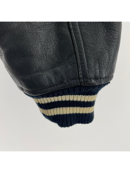 AVIREX レザージャケット VARSITY JACKET BLK
