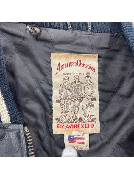AVIREX レザージャケット VARSITY JACKET BLK