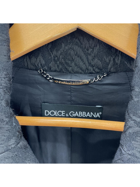 DOLCE＆GABBANA ウール総柄Pコート