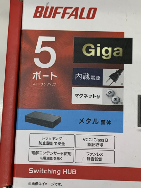 バッファロー Giga対応 スイッチングハブ 5ポート ブラック LSW6-GT-5NS／BK 未開封品 ＃3