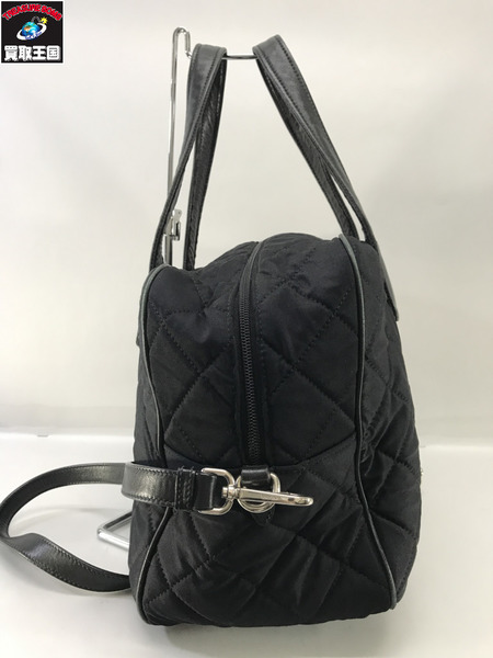 PRADA ショルダーバッグ ナイロン キルティング 2Way 黒