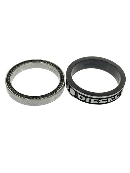 DIESEL リング・指輪 ロゴダブルリング STEEL#25