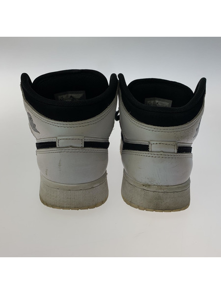 NIKE DN4321-100 GS Air Jordan 1 Mid Omega (22.5) 白/黒