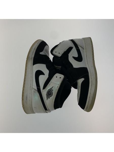 NIKE DN4321-100 GS Air Jordan 1 Mid Omega (22.5) 白/黒