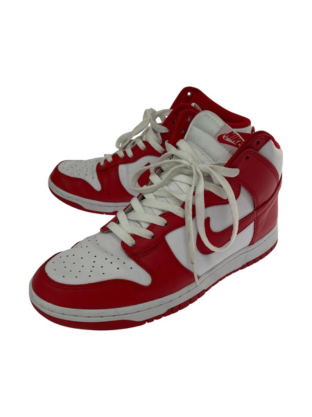 NIKE DUNK HI RETRO CHAMPIONSHIP WHITE AND RED 27.5cm