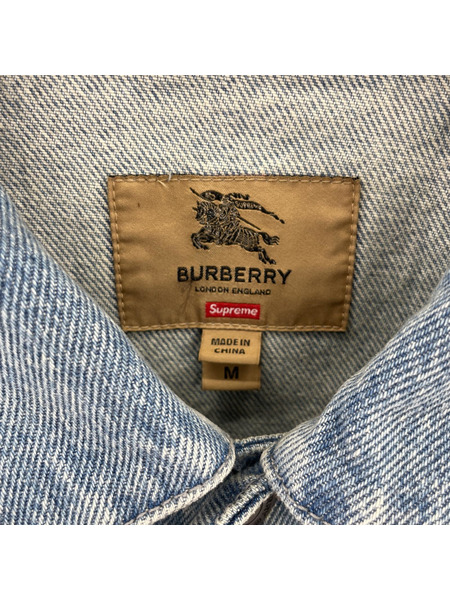 Supreme×BURBERRY 22SS Denim Trucker Jacket M