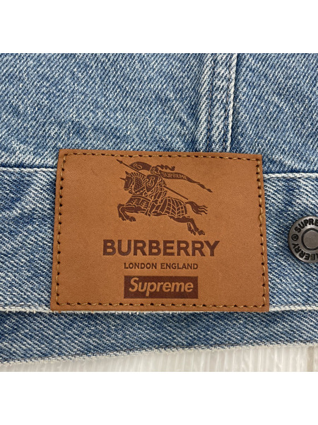 Supreme×BURBERRY 22SS Denim Trucker Jacket M