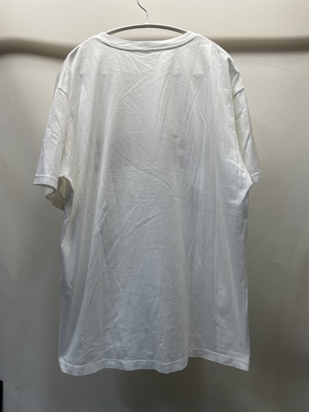 CELINE Logo Rhinestone Cotton Loose Tee M 白