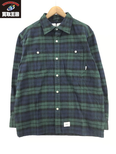 WTAPS 19AW UNION LS SHIRT COTTON.TWILL.TEXTILE チェック ネルシャツ(M)[値下]