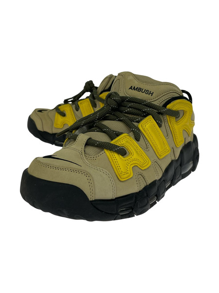 NIKE×AMBUSH Air More Uptempo Low Vivid Sulfur andLimestone