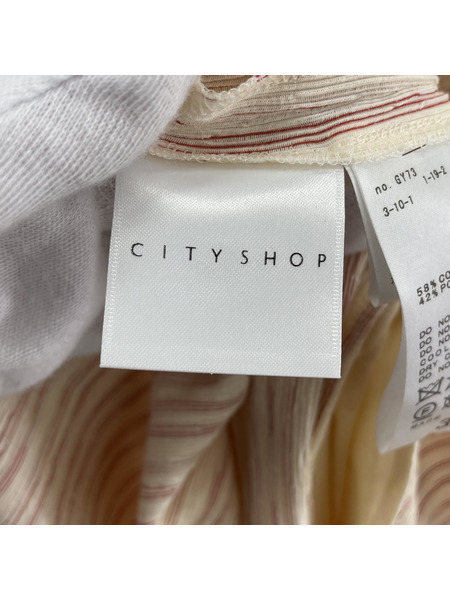 CITYSHOP　コットンロングワンピース/ストライプ