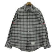 THOM BROWNE 長袖Tシャツ・カットソー PLAID-CHECK PRINT SHIRT(1)