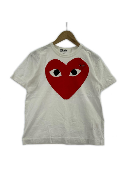 COMME des GARCONS 半袖Tシャツ・カットソー 24年モデル PLAY 白 (S)