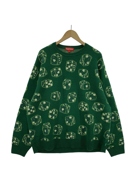 Supreme L/S Dice Sweater GRN (L)