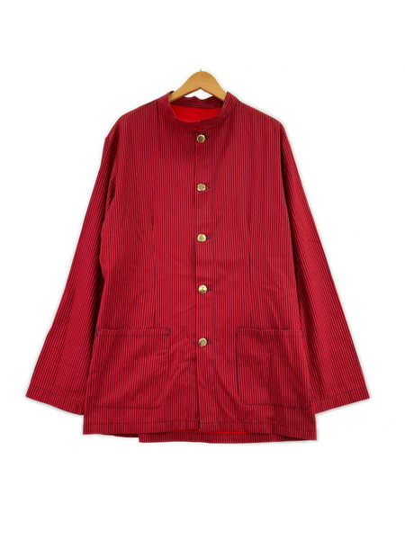 OLD・VINTAGE ジャケット ストライプ チェンジボタン 赤