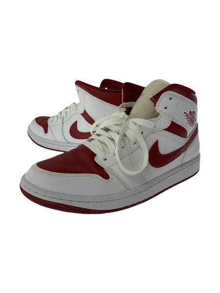 NIKE WMNS AIR JORDAN 1 MID 28.5cm 赤/白