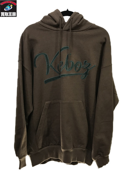 Keboz/ICON LOGO SWEAT HOODIE/M/ブラウン/ケボズ/パーカー/タグ付