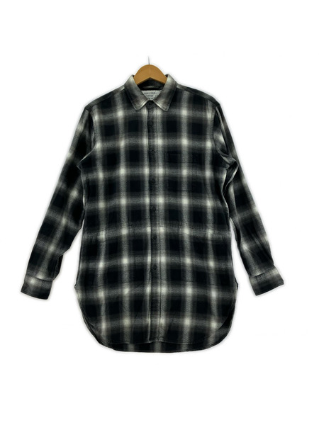 OLD・VINTAGE 長袖シャツ ROYAL HAREX オンブレ チェック グレー (M)