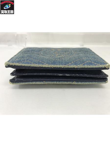GUCCI コンパクトウォレット GGマーモント コンパクトウォレット デニム インディゴ