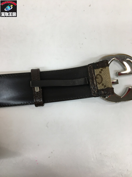 GUCCI GGキャンバス シグネチャーベルト