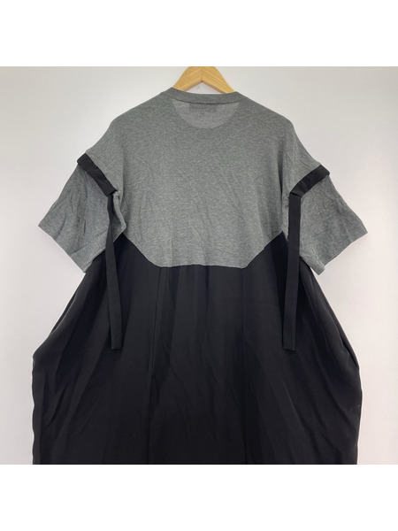 ENFOLD 半袖ワンピース MIX FABRIC LONG DRESS 36