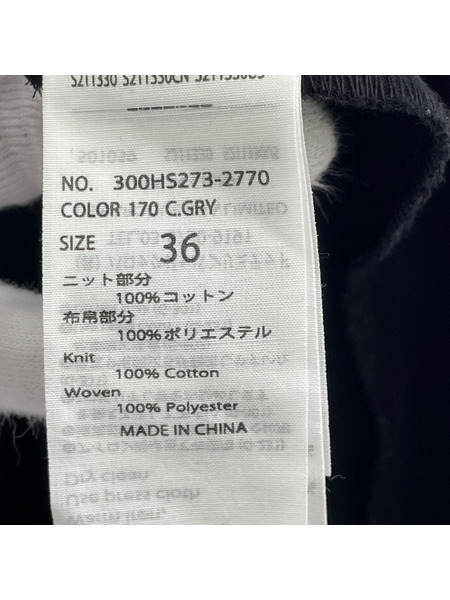 ENFOLD 半袖ワンピース MIX FABRIC LONG DRESS 36