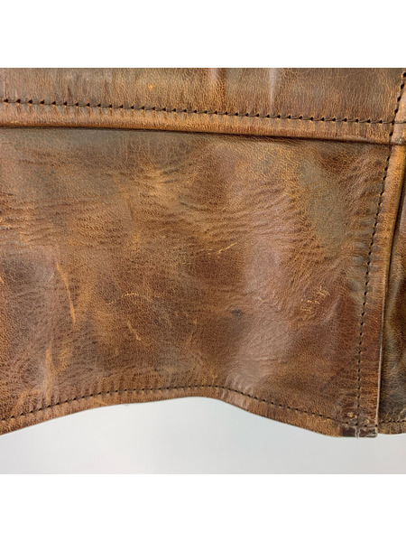 Aero Leather ホースハイド ハーフベルテッド 茶 (38)