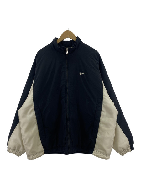 NIKE 90s バイカラー パファージャケット 黒白 L