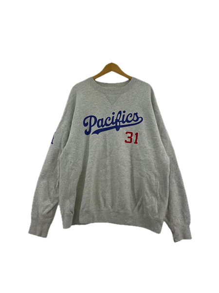 RUSSEL ATHLETIC スウェット・トレーナー ×Baseball/Pacifics 31/グレー (L)