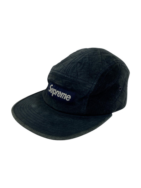 Supreme Quilted Suede Camp Cap BLK