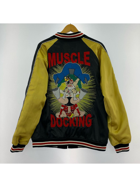 ジャケット PUNK DRUNKERS×キン肉マン 別珍スカジャン BLK L