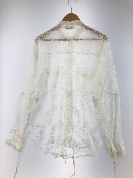 Midorikawa 22AW LEAVERS LACE SHIRTS F ホワイト レースシャツ[値下]