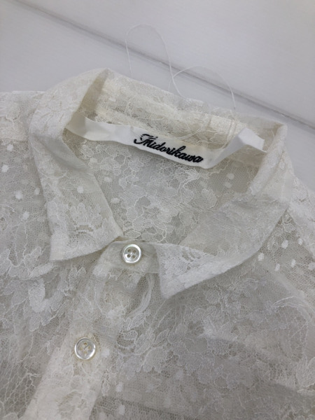 Midorikawa 22AW LEAVERS LACE SHIRTS F ホワイト レースシャツ[値下]