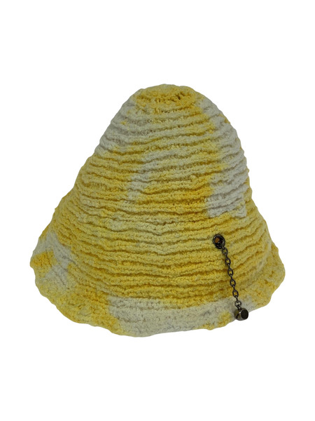 WE11DONE YELLOWTIE-DYE KNIT BUCKET HAT